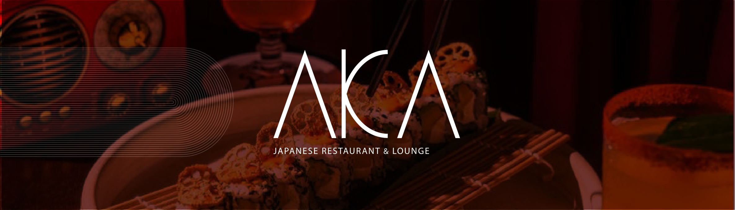 AKA Japanese Restaurant and Lounge identity header